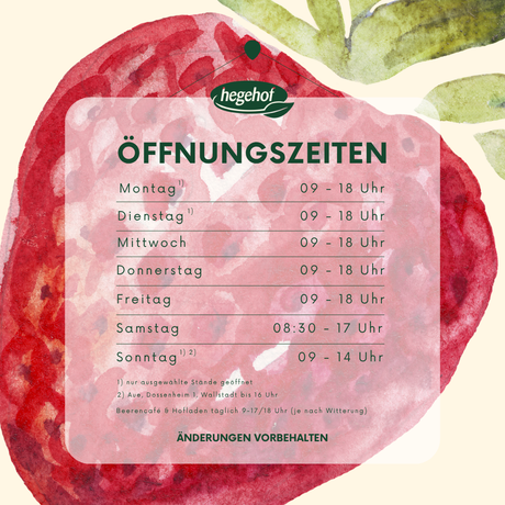 Geöffnete Verkaufsstände ab KW 17