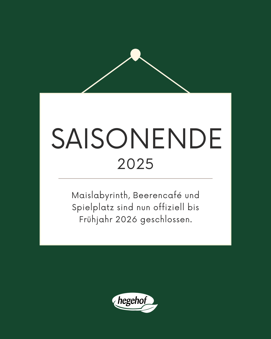 Saisonende 2025